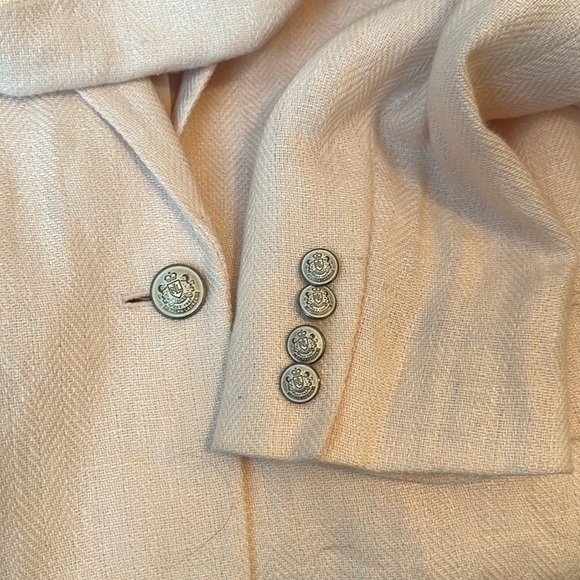 Lauren Linen-Blend Notch Lapel Single Button Lined Tailored Peach Blazer - Picture 9 of 9
